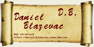 Daniel Blaževac vizit kartica